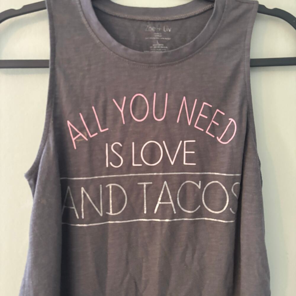 All You Need is Love and Tacos Graphic Workout Tank